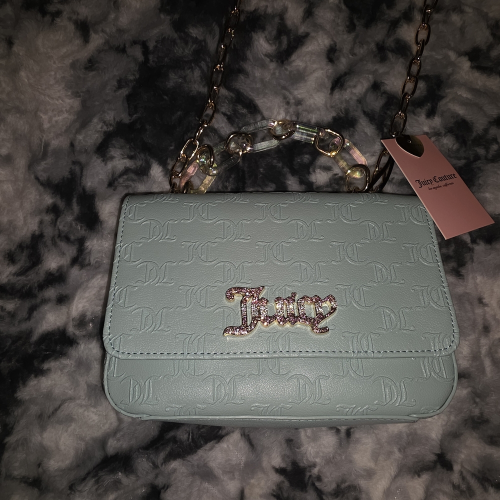 Juicy Couture Green Crossbody Bag with Chain Strap